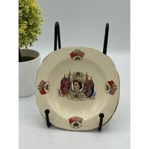 Alfred Meakin 1953 Queen Elizabeth II Coronation Plate England June 2nd 6"